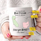 PERSONALIZED KNOWS NO DISTANCE MUG (TWIN SIDES)
