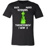 The Grinch Rock Paper Scissors Throat Punch I Win Premium T-shirt